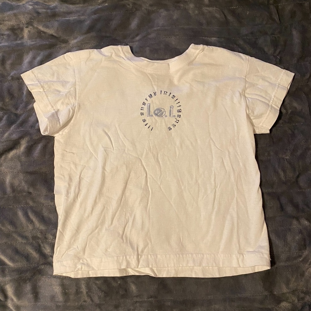 L.e.i. crop top tshirt vintage y2k 90s baby tee 💛